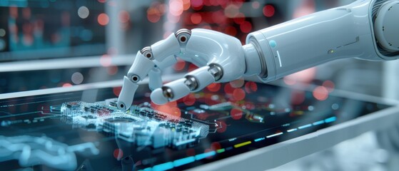 Precision Engineering: Robotic Arm Assembly of Displays Showcasing Advanced Automation in Manufacturing Process