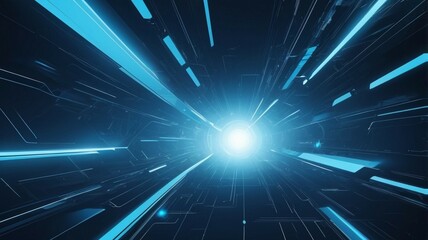 Futuristic technology concept of blue and white abstract background. generative ai.