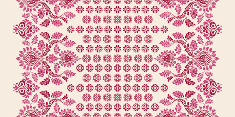 Motifs African boho paisley Floral Ikat pattern embroidery border. Ethnic ikat floral Ethnic Indian Pattern Ikat pattern Ethnic Pattern.Border indian floral Aztec embroidery border seamless patterns.