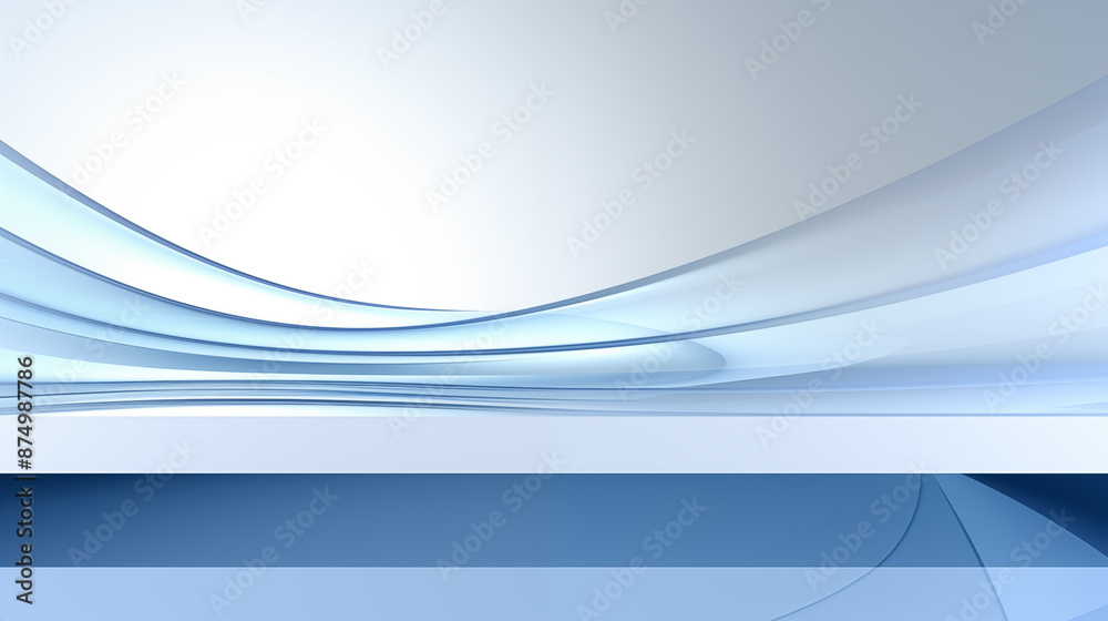 Fototapete abstract soft shiny white blue wavy line background graphic design. elegant white blue modern archit