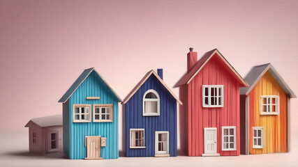 House model. Property home and real estate insurance concept. miniature model house. Mortgage concep. AI generated image, ai..