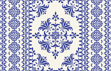 Motifs African boho paisley Floral Ikat pattern embroidery border. Ethnic ikat floral Ethnic Indian Pattern Ikat pattern Ethnic Pattern.Border indian floral Aztec embroidery border seamless patterns.