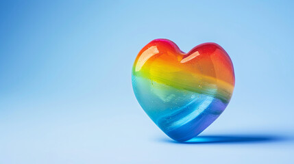 A heart icon in LGBTQ colors on a clean background symbolizes the growing public acceptance of LGBTQ individuals