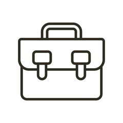 Business suitcase outline icon. Office briefcase vector icon. Simple office bag illustration image