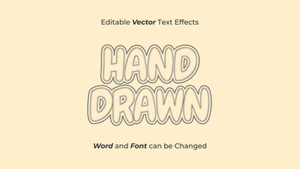Editable Hand Drawn Style Vector Text Effect