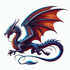 Dragon cartoon mascot vector illustration
