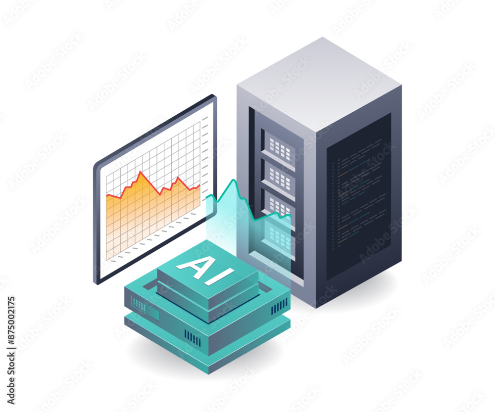 Aufkleber Server data analysis for artificial intelligence technology