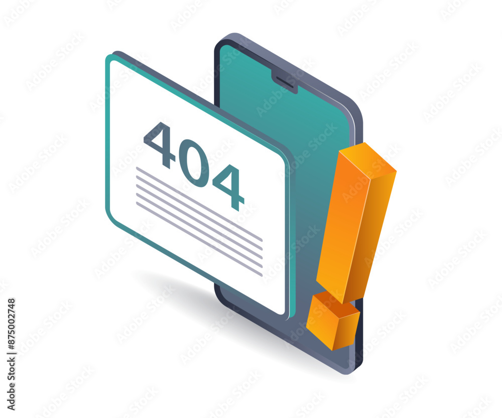 Leinwandbilder Troubleshooting 404 Error Codes on Smartphone Systems