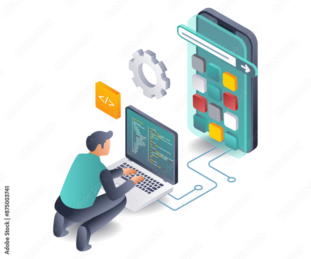 Poster Professional programmers develop smartphone applications