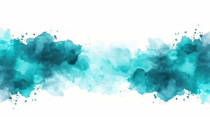 Obraz premium Abstract green and blue watercolor background for a refreshing and artistic touch.