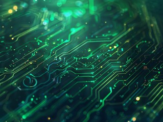 Abstract Circuit Board Technology BackgroundNeon Colors