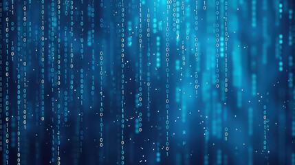 Engaging abstract digital background with a touch of science and technology elements like Matrix and Binary Code.