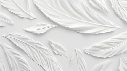 Beautiful abstract white feather background with delicate texture and space for copy.