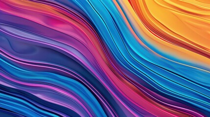 Obraz premium Vibrant acrylic colors swirl in a mesmerizing abstract design.