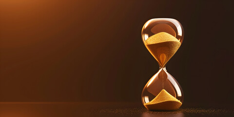 Hourglass on an abstract background