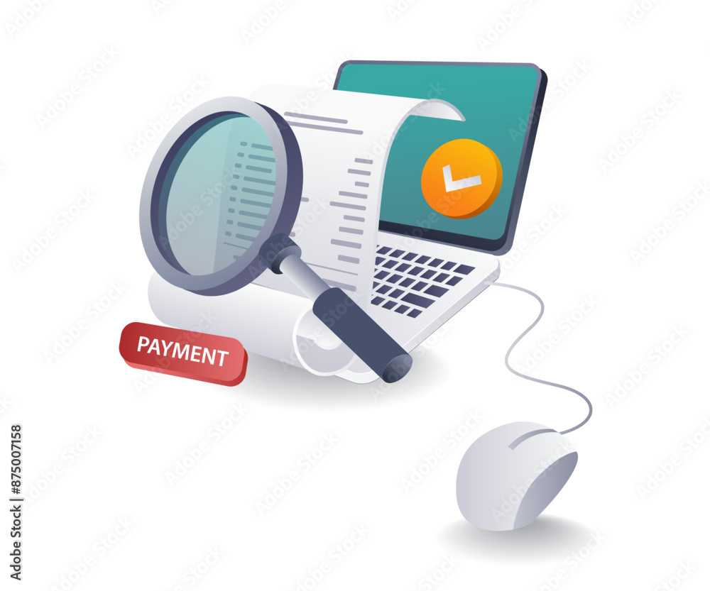 Poster online payment management with computers
