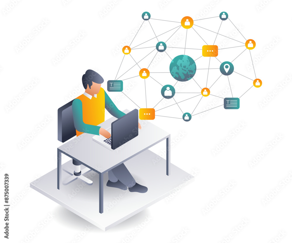 Poster Men Expanding Networks through Computer Technology