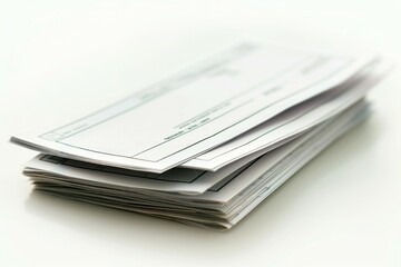 Receipt for Banker, minimal, isolated on white background