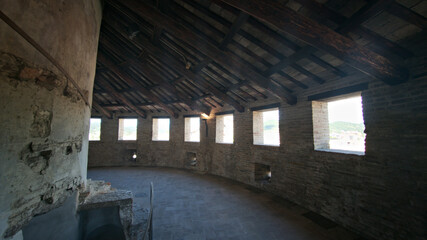 Parte alta del torrione di Cagli nelle Marche