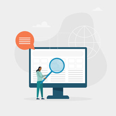 Basic system development, software solution, basic system modernization concept. Vector illustration.
