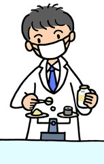 医療のイラスト - 薬剤師・医薬品調合・調剤・調剤薬局