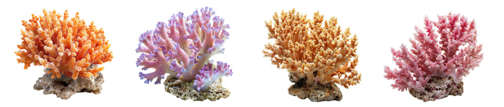 Colorful coral reefs underwater marine life vibrant ocean ecosystem transparent background