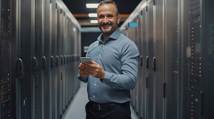 Male IT professional with tablet.