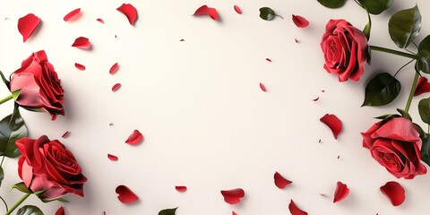 red rose petals on the background