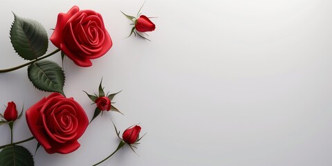 red roses on background