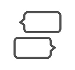 Naklejka premium Message icon outline and linear vector. 