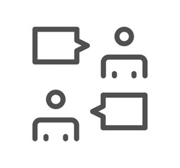 Business people icon outline and linear vector.	
