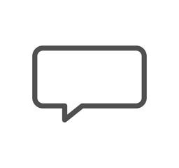 Message icon outline and linear vector.	
