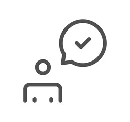 Business people icon outline and linear vector.	
