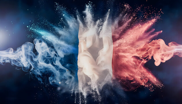 French flag, Olympic Games, abstract background