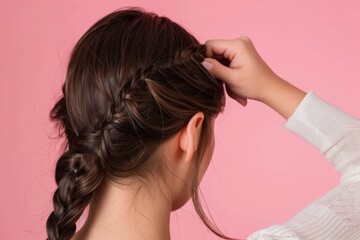 Fototapeta premium A close-up of a braid