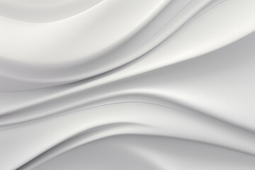 Obraz premium A minimalistic abstract background featuring smooth, flowing white waves, creating an elegant and serene design with soft curves and a modern aesthetic.