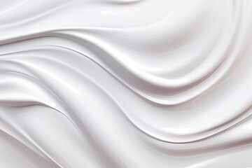 A minimalistic abstract background featuring smooth, flowing white waves, creating an elegant and serene design with soft curves and a modern aesthetic.