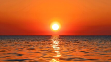 Fototapeta premium Beautiful Golden Sunset Ocean View