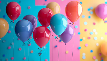 multi-colour balloons for decoration birthday party and other events generated by AI 