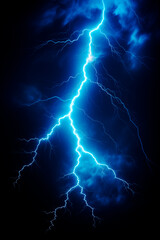An abstract background showcasing blue lightning against a dark backdrop. The electric energy and striking light create a dramatic and intense visual effect, highlighting the power and dynamism of the