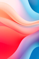 Obraz premium An abstract background featuring smooth, flowing shapes in a gradient of soft, pastel colors. The design is modern, artistic, and vibrant, with a dynamic and cheerful visual composition.