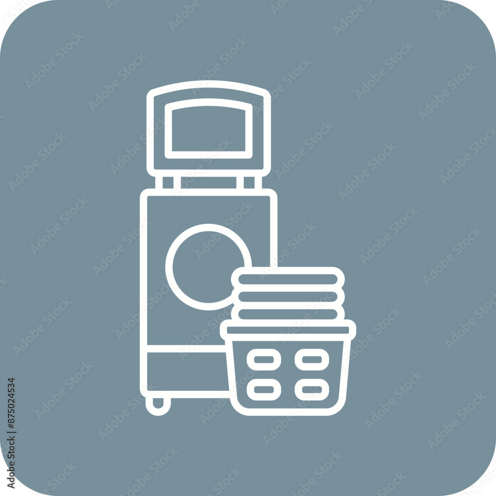 Sticker Washing clothes Icon