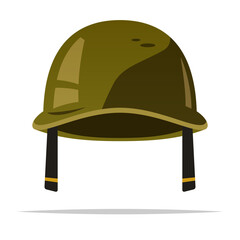Fototapeta premium Military soldier helmet vector isolated illustration
