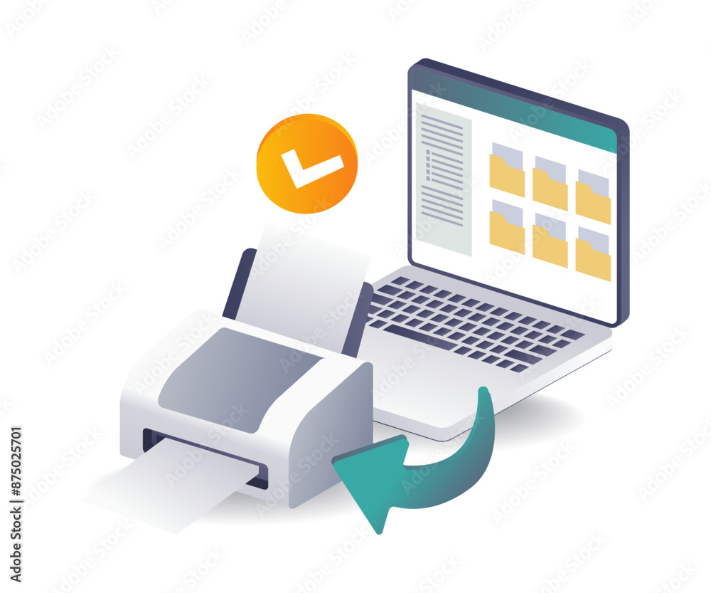 Poster Computer Technology Data Printing System