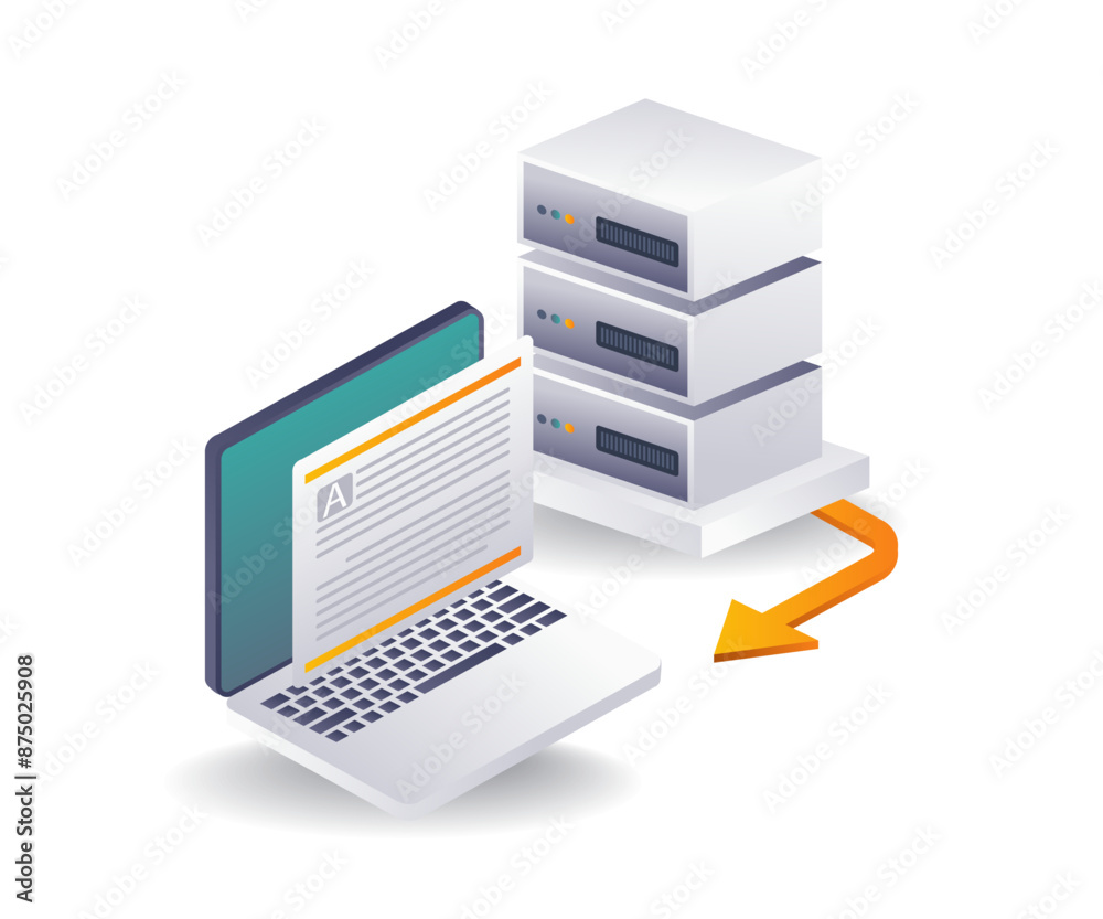 Aufkleber Computer Data Servers in Technology Systems