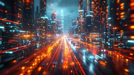 Fototapeta premium Bitcoin futuristic artwork, vibrant and chaotic, illustration background