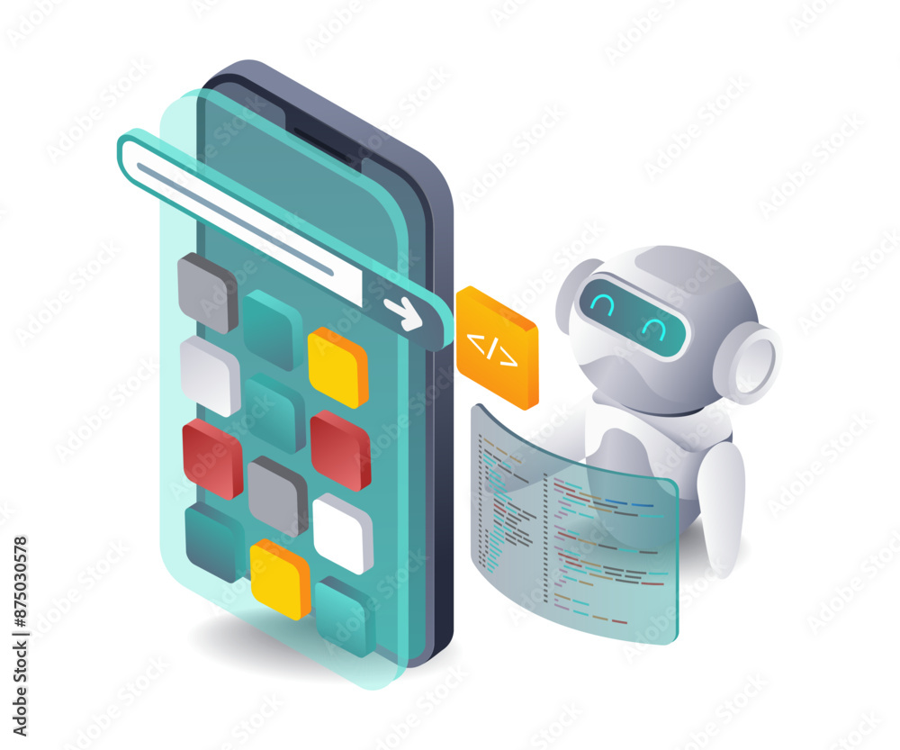 Poster Artificial intelligence robot develops smartphone application
