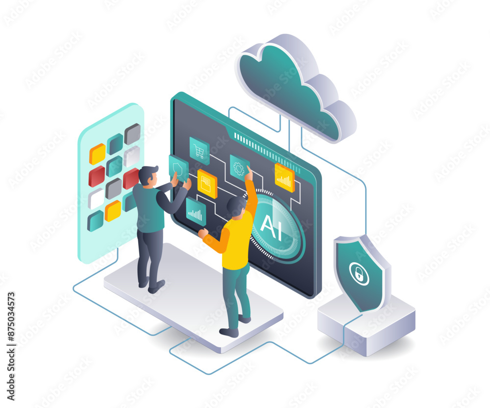 Poster Artificial Intelligence Cloud Server Networks