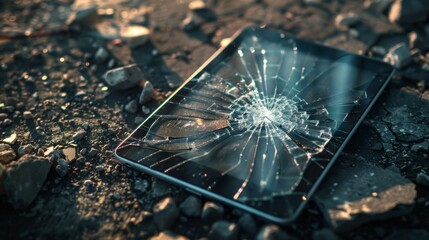 Broken Smartphone Screen.
