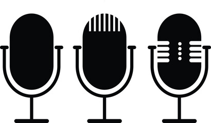 vector icon of podcast or mic
